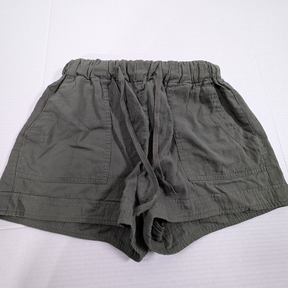 Lily Clothing Shorts Women's Small Olive Green Pull On Drawstring and Pockets